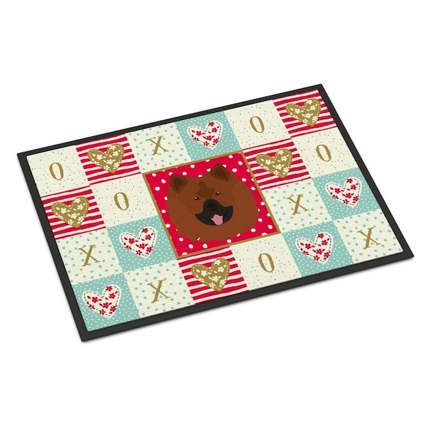 Jensendistributionservices 24 x 36 in. Eurasier Love Indoor or Outdoor Mat MI1717393 - main